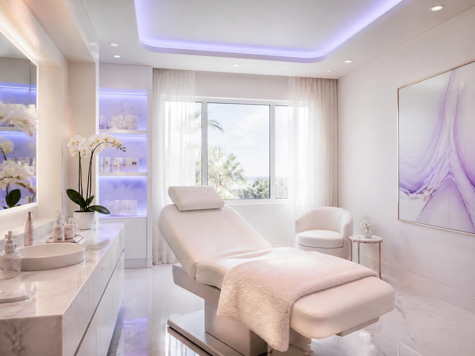 Luxury med spa treatment room